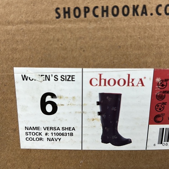 Chooka Women's Versa Wide Calf Tall floral pattern rain Boot size 6 - Picture 3 of 8